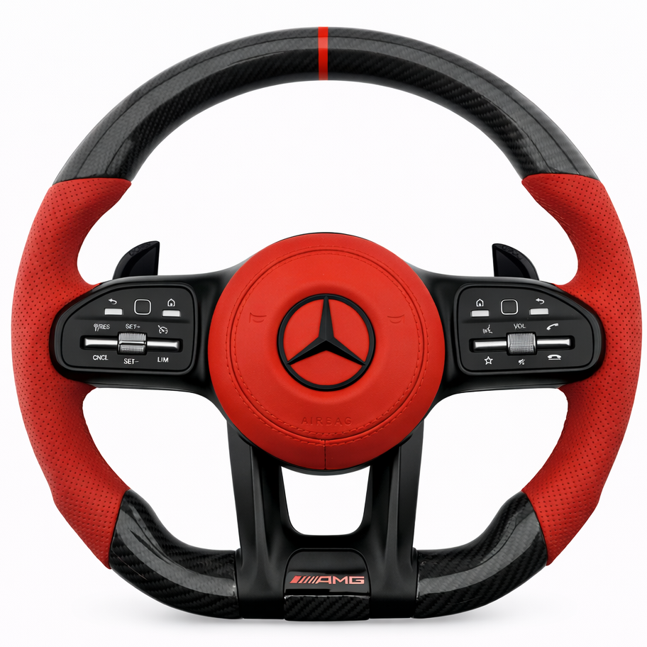 Red Carbon Fibre Mercedes-AMG Steering Wheel