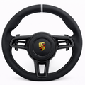 Black Leather Buttonless Porsche Steering Wheel