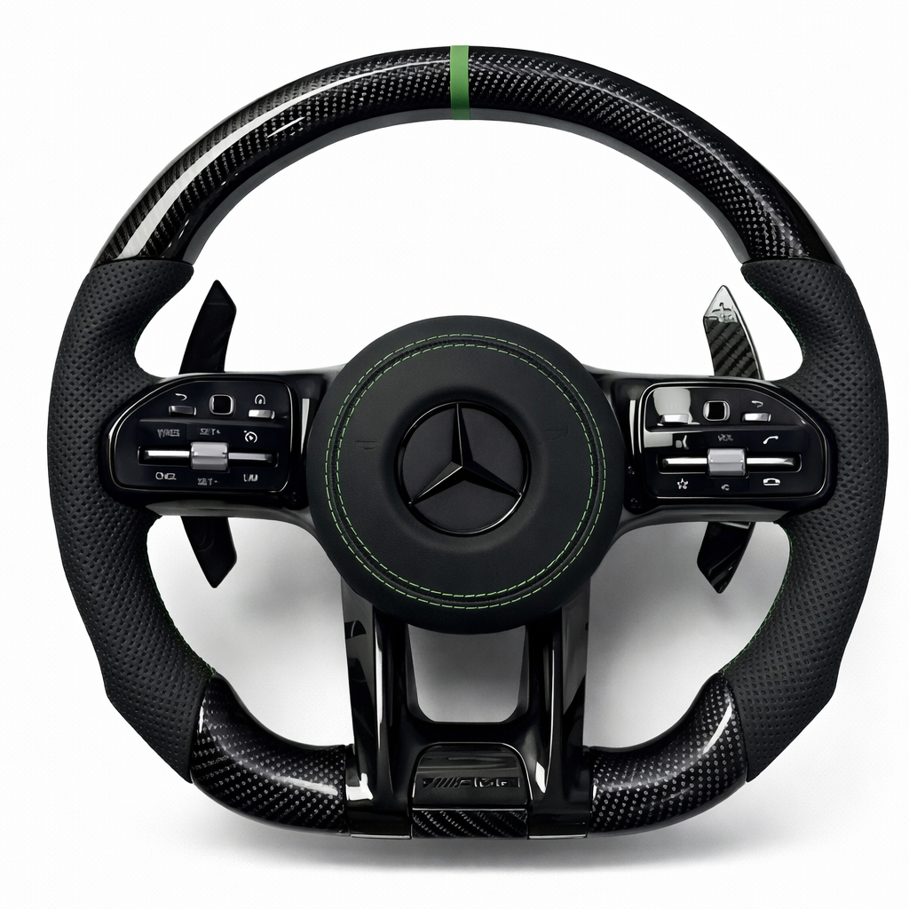 Black Carbon-Fibre Mercedes-AMG Steering Wheel