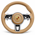 Beige Smooth Leather Porsche Steering Wheel