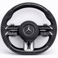 Black Carbon Fibre & Alcantara Rev LED Mercedes-AMG Steering Wheel