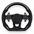 Black Alcantara Black Carbon Fibre Audi RS Steering Wheel
