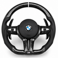 Black Carbon Fibre Black Leather BMW Steering Wheel